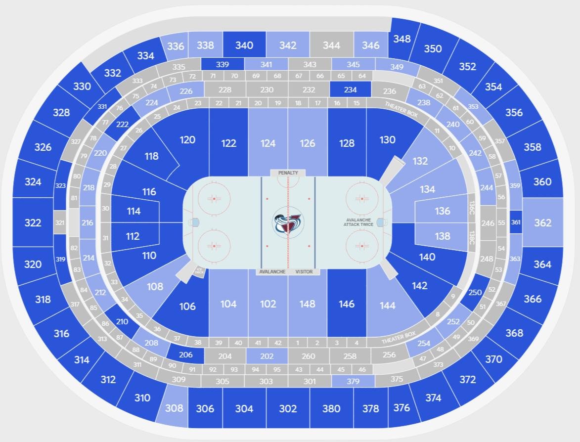 Ball Arena Seating Plan