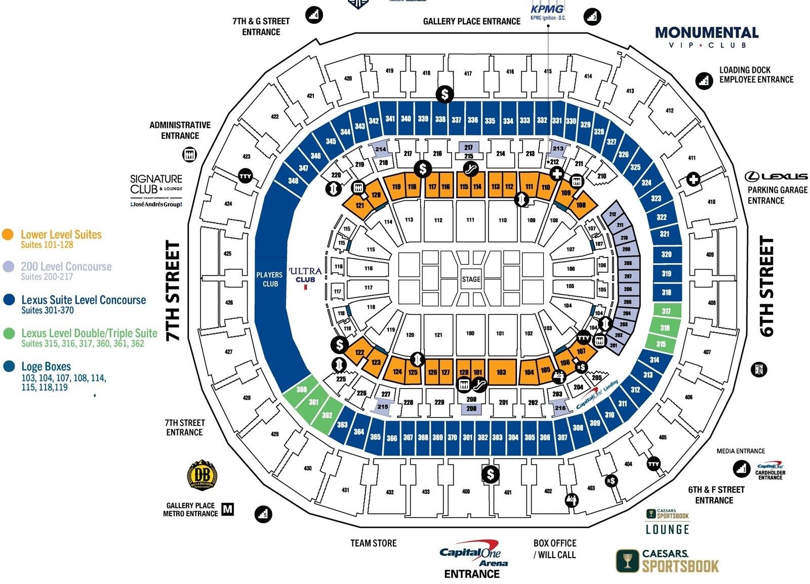 Capital One Arena Seating Chart for Concerts