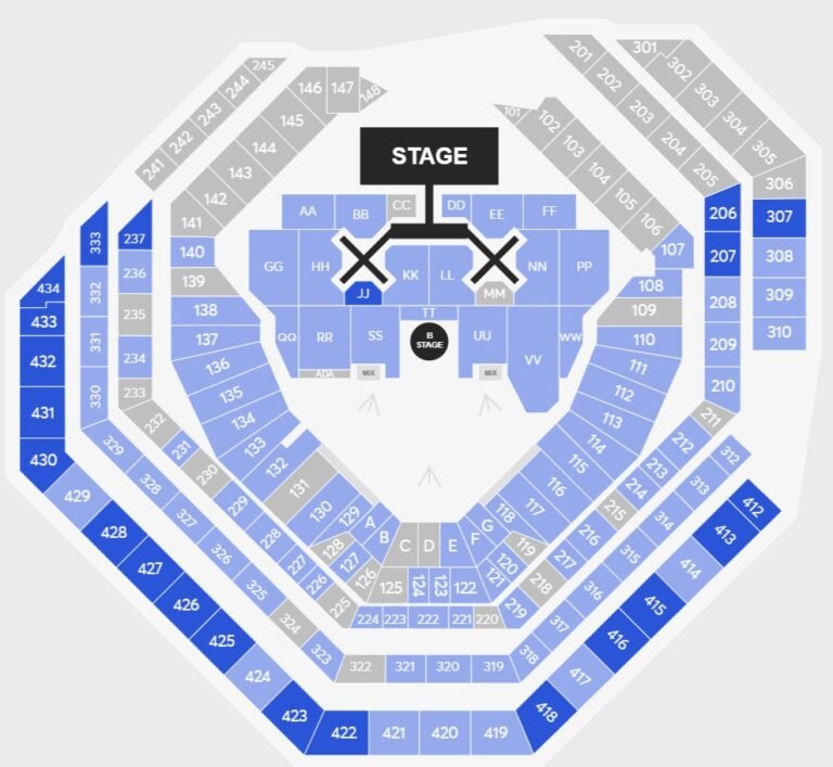 Citizens Bank Park Seating Chart with Seat Numbers and Rows