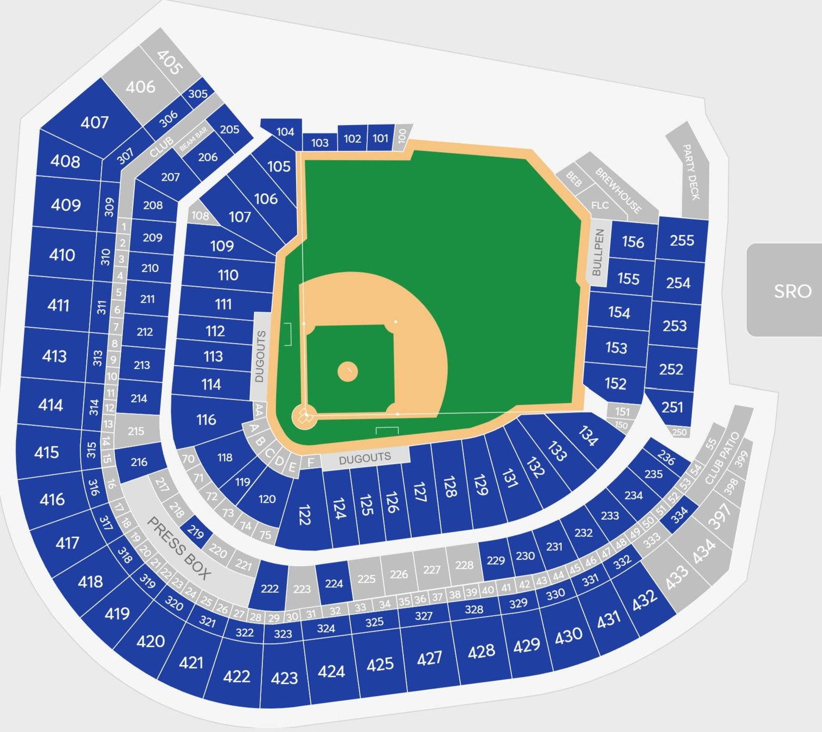 Daikin Park Seating Plan