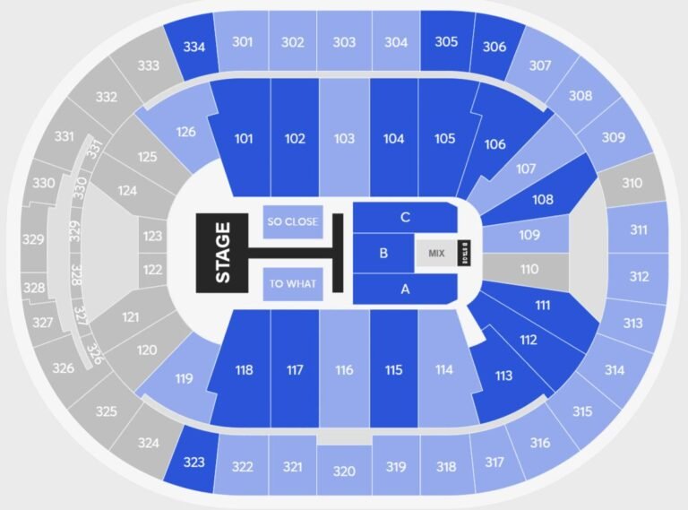 Enterprise Center Seating Chart with Seat Numbers and Rows