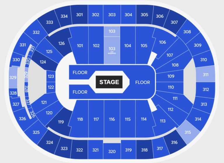 Enterprise Center Seating Chart with Seat Numbers and Rows