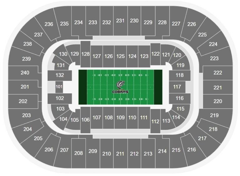 First Horizon Coliseum Seating Chart with Seat Numbers and Rows