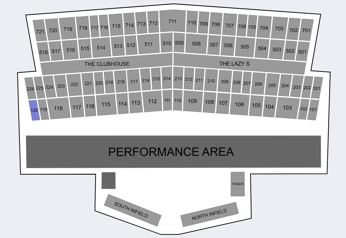 GMC Stadium Rodeo Seating Plan