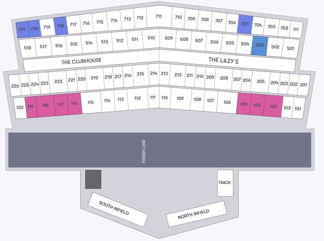 GMC Stadium Rodeo Seat Map