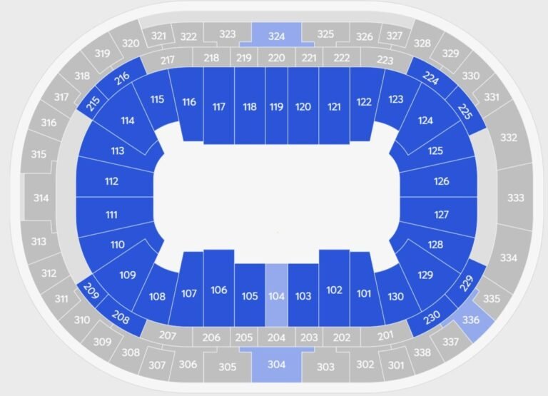 Lenovo Center Seating Chart with Seat Numbers and Rows