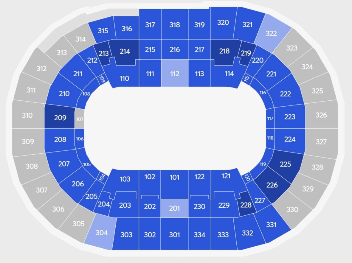 Moda Center Seating Plan