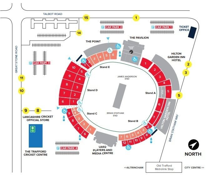 Old Trafford Cricket Ground Parking Map