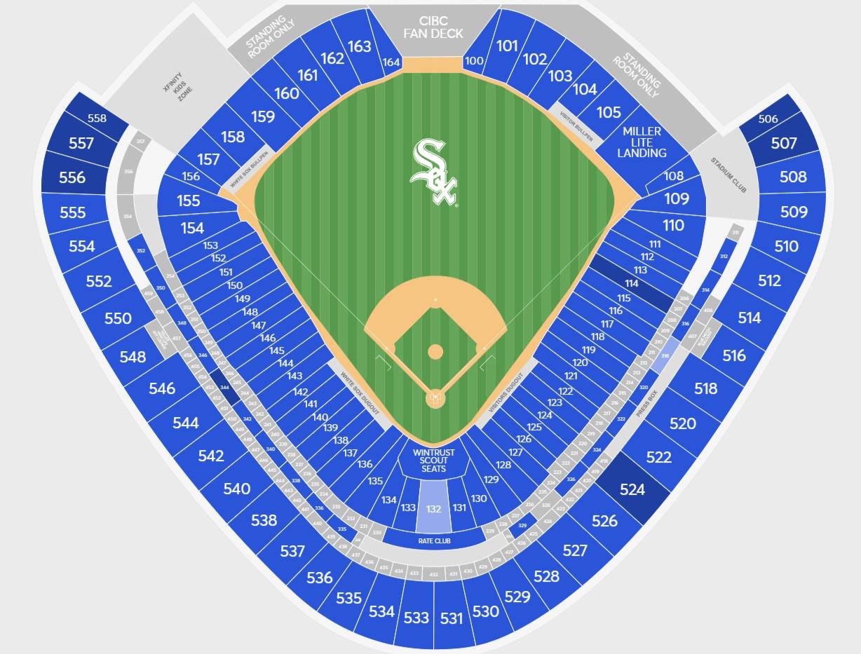Rate Field Seating Map