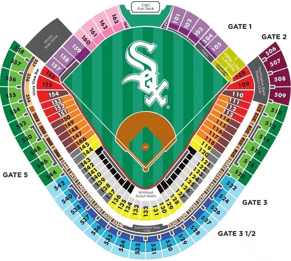 Rate Field Seating Plan