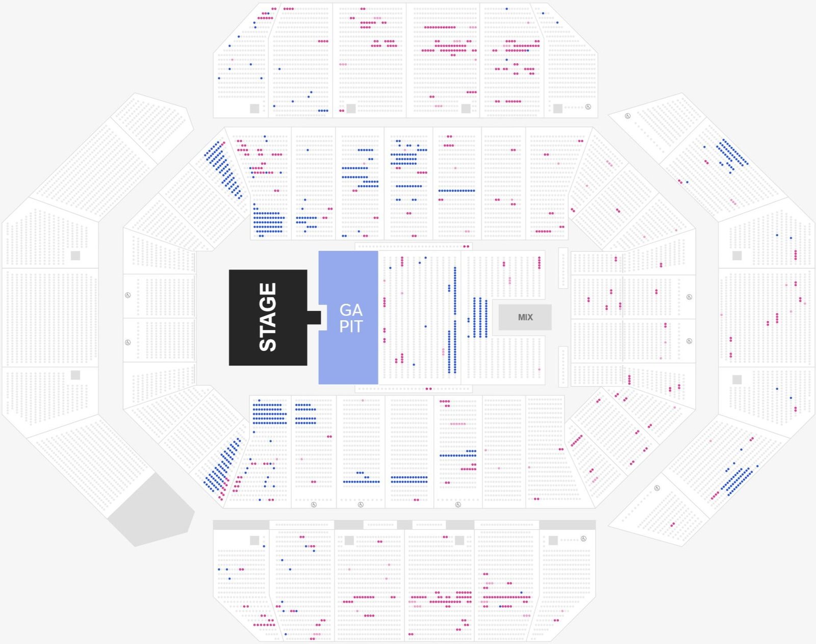 Rupp Arena Seating Chart with Rows and Seat Numbers