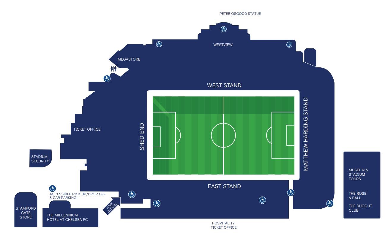 Stamford Bridge Accessible Entrances
