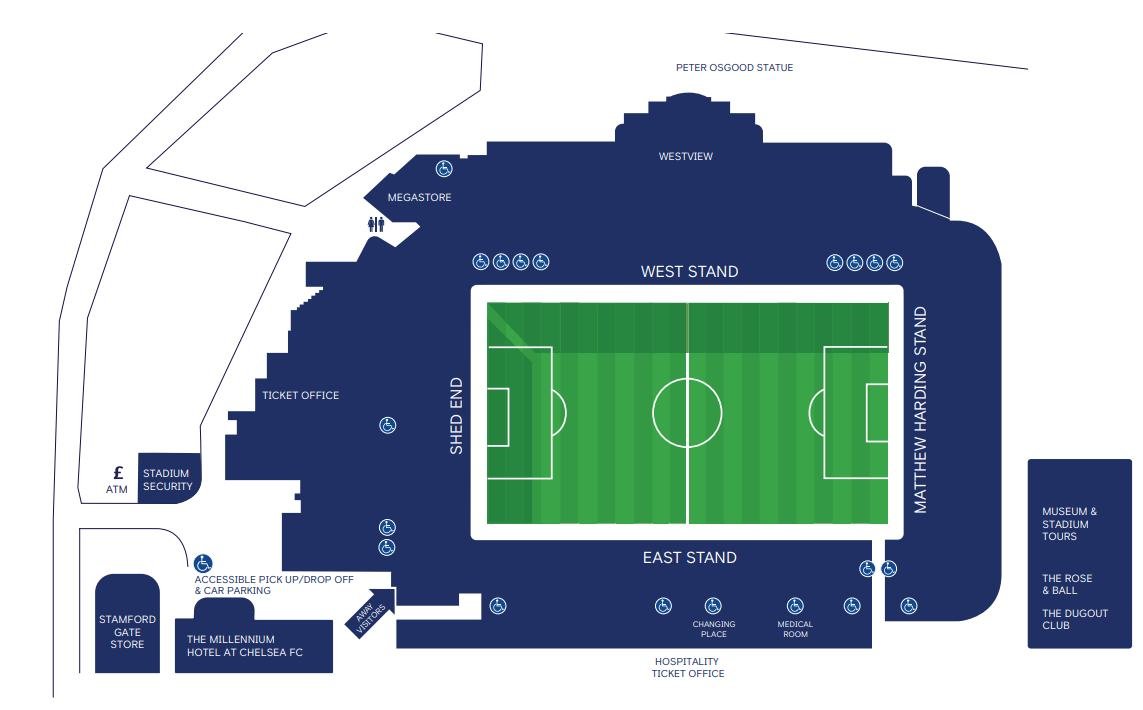 Stamford Bridge Accessible Toilets and Amenities