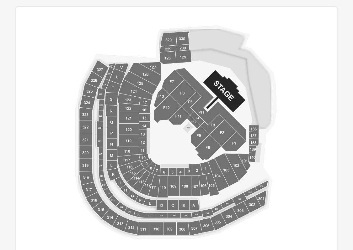 Target Field Seating Chart for Concerts