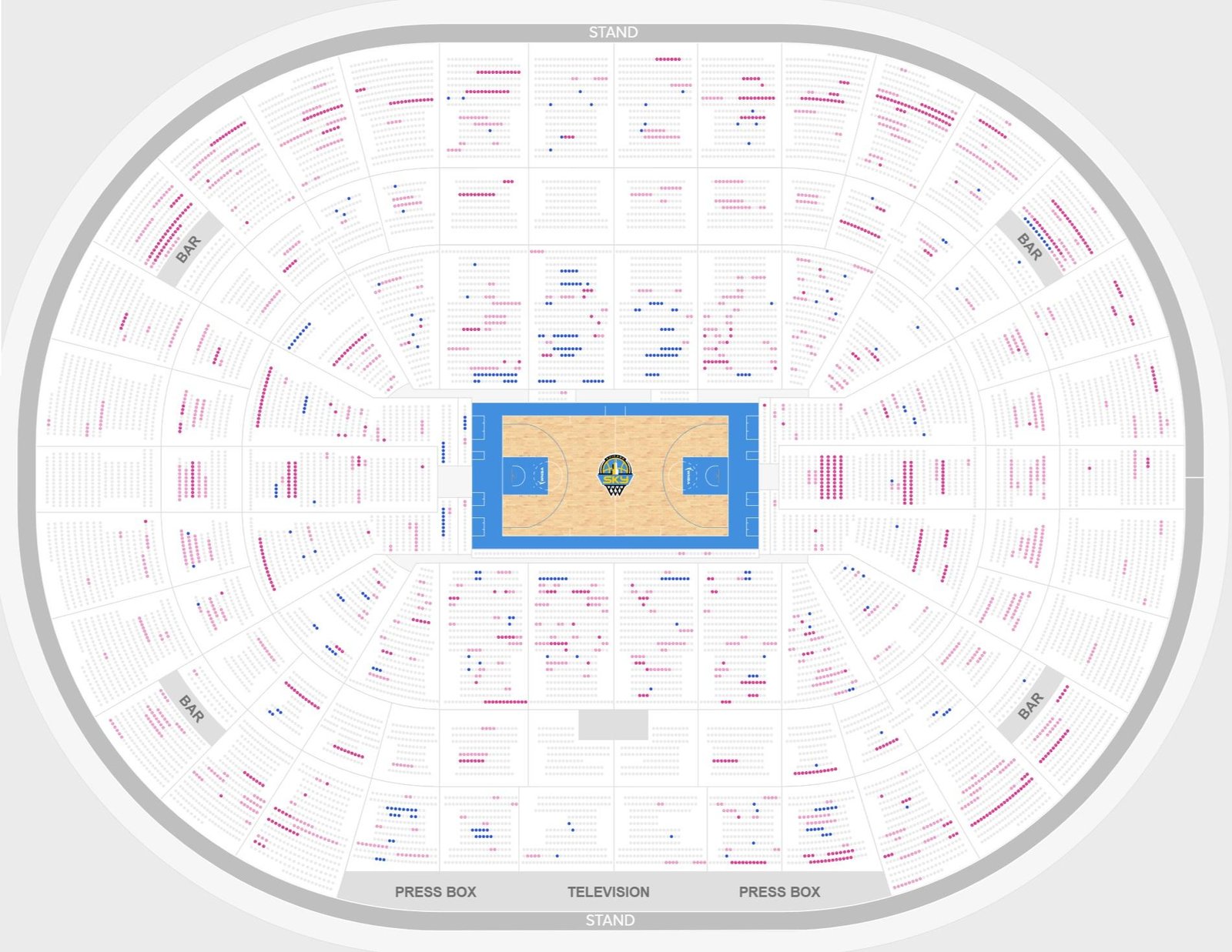 United Center Seating Chart with Rows and Seat Numbers