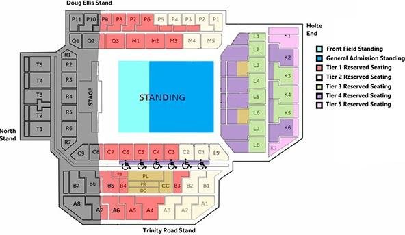 Villa Park Concerts Seating Plan