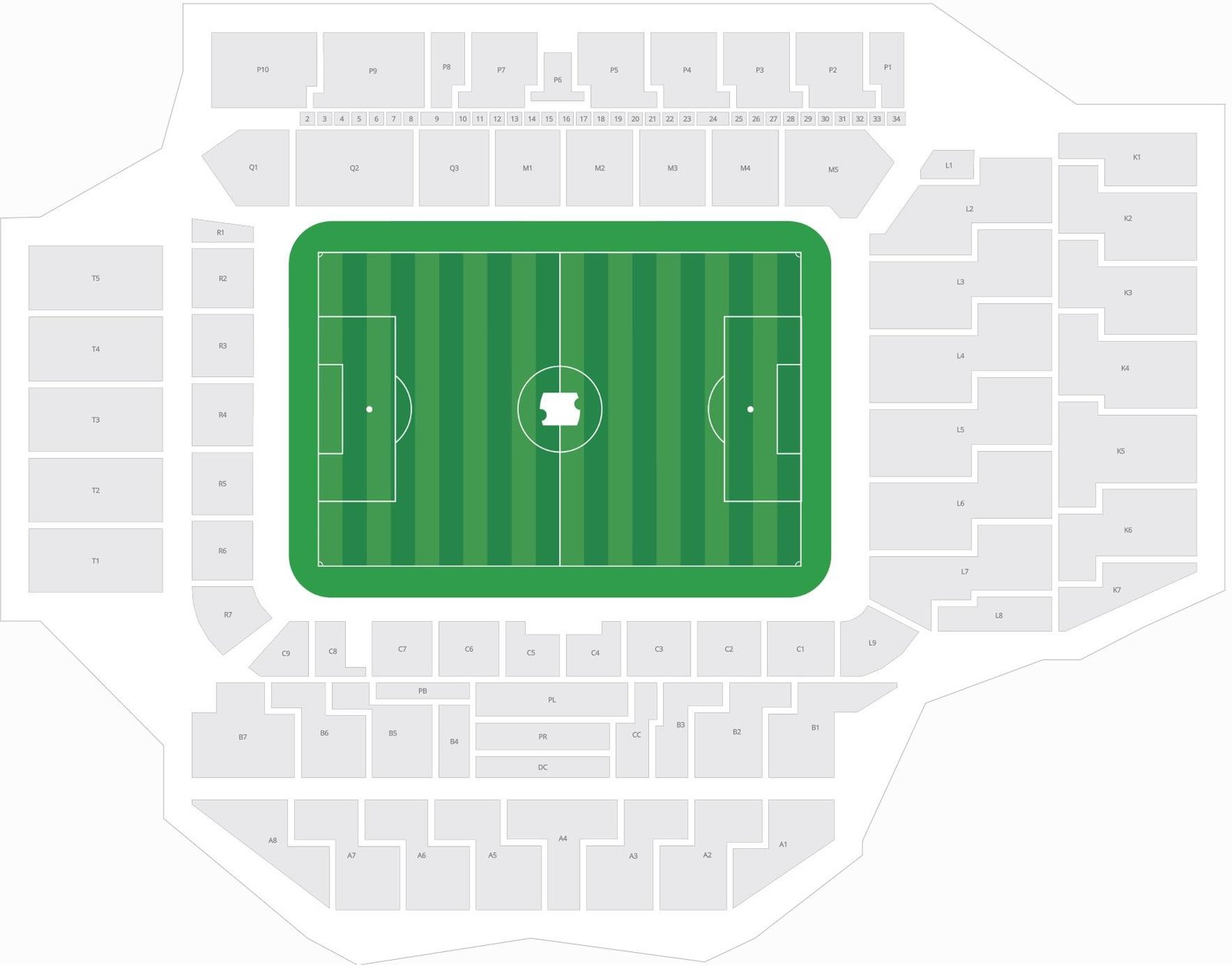 Villa Park Seat Map