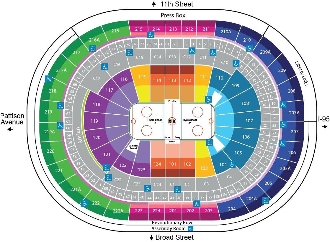 Wells Fargo Center Seating Chart