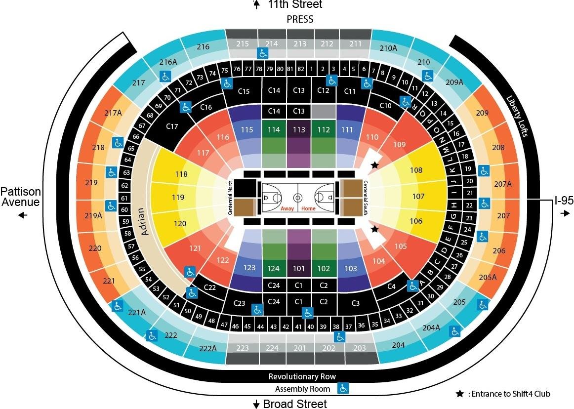 Wells Fargo Center Seating Plan
