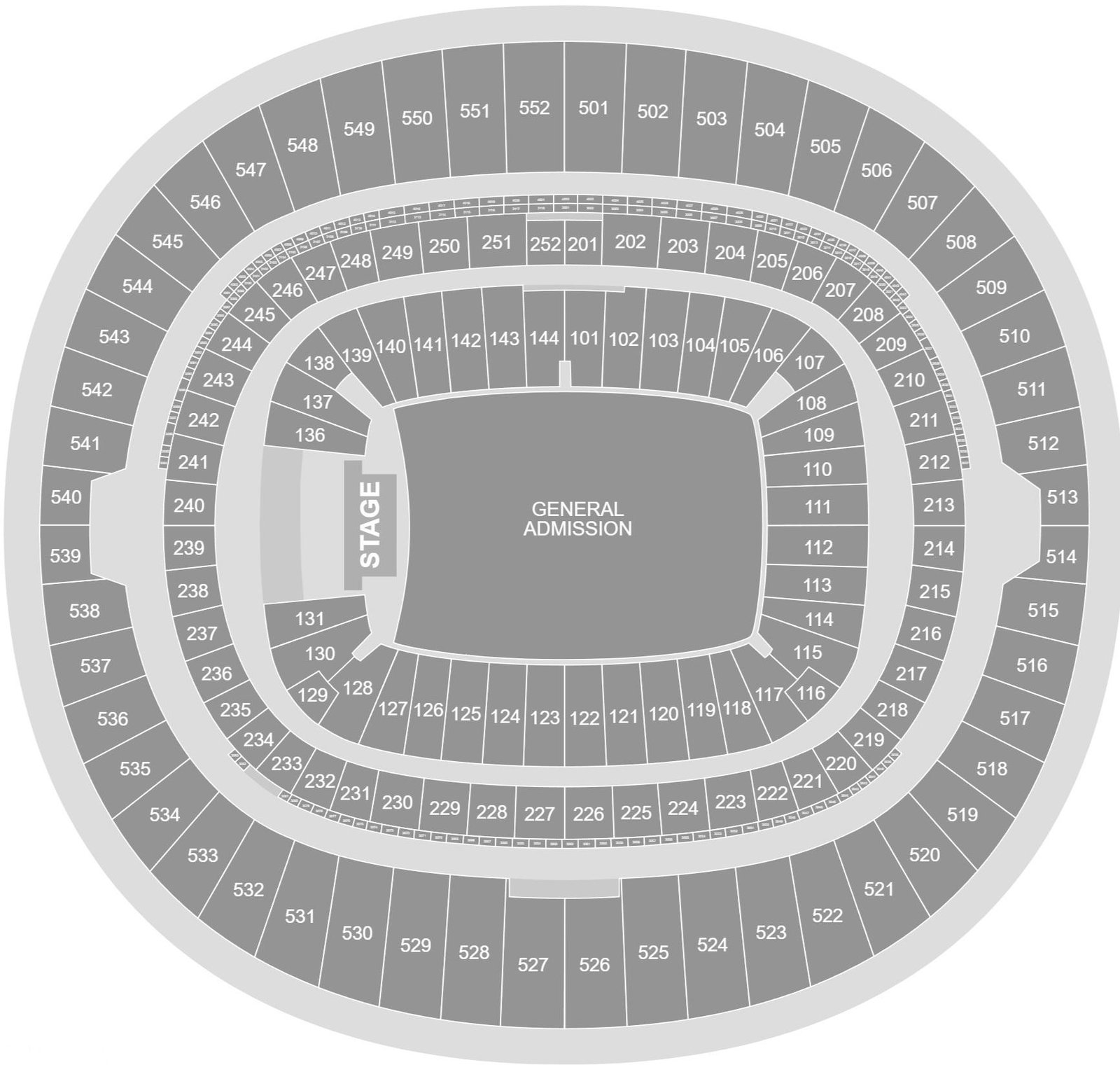 Wembley Stadium Seating Plan for Concerts