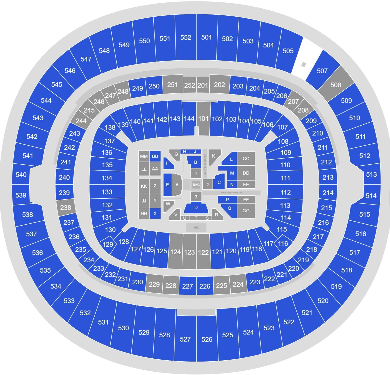 Wembley Stadium Seating Chart for Boxing