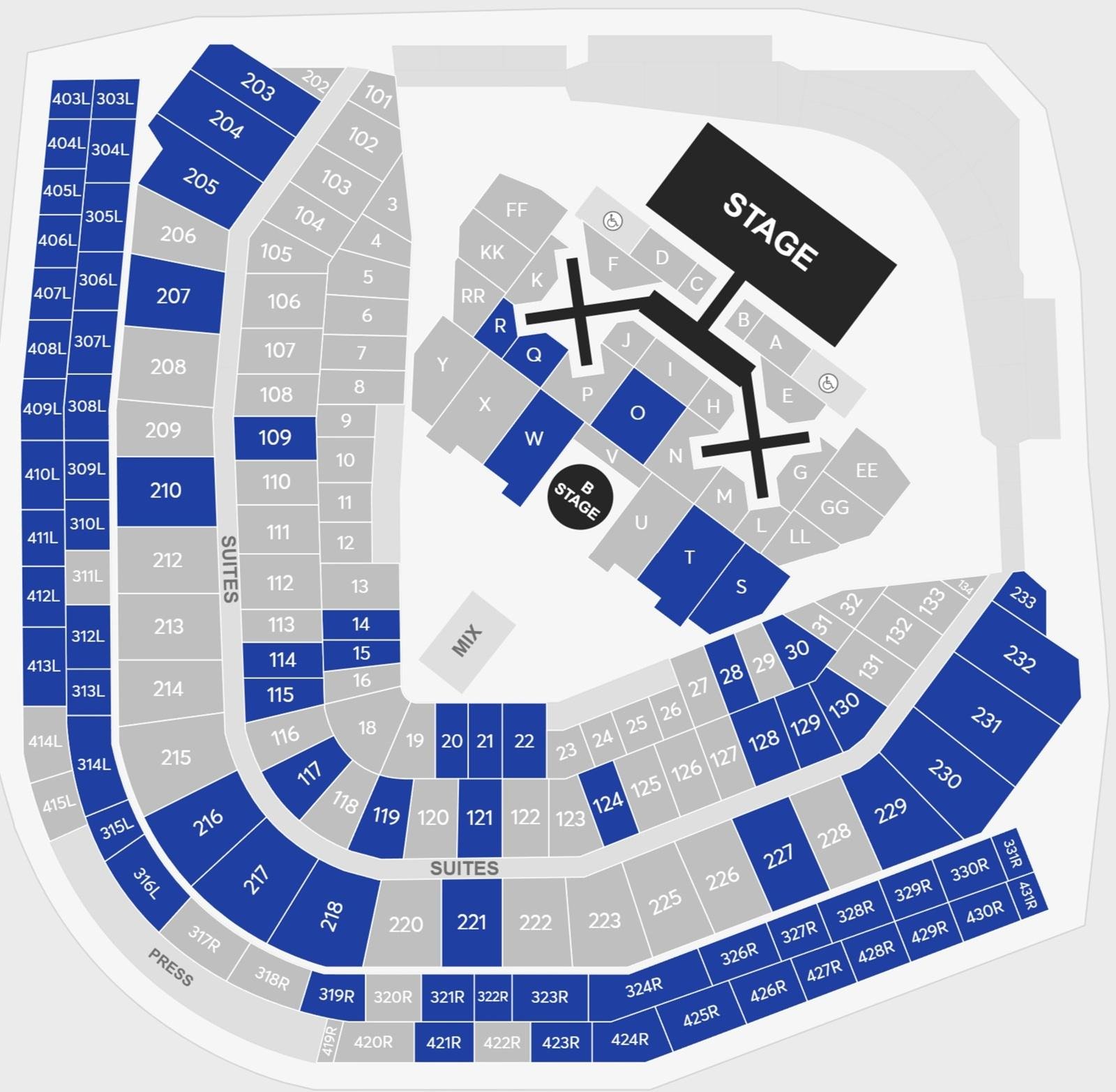 Wrigley Field Seating Chart for Concerts