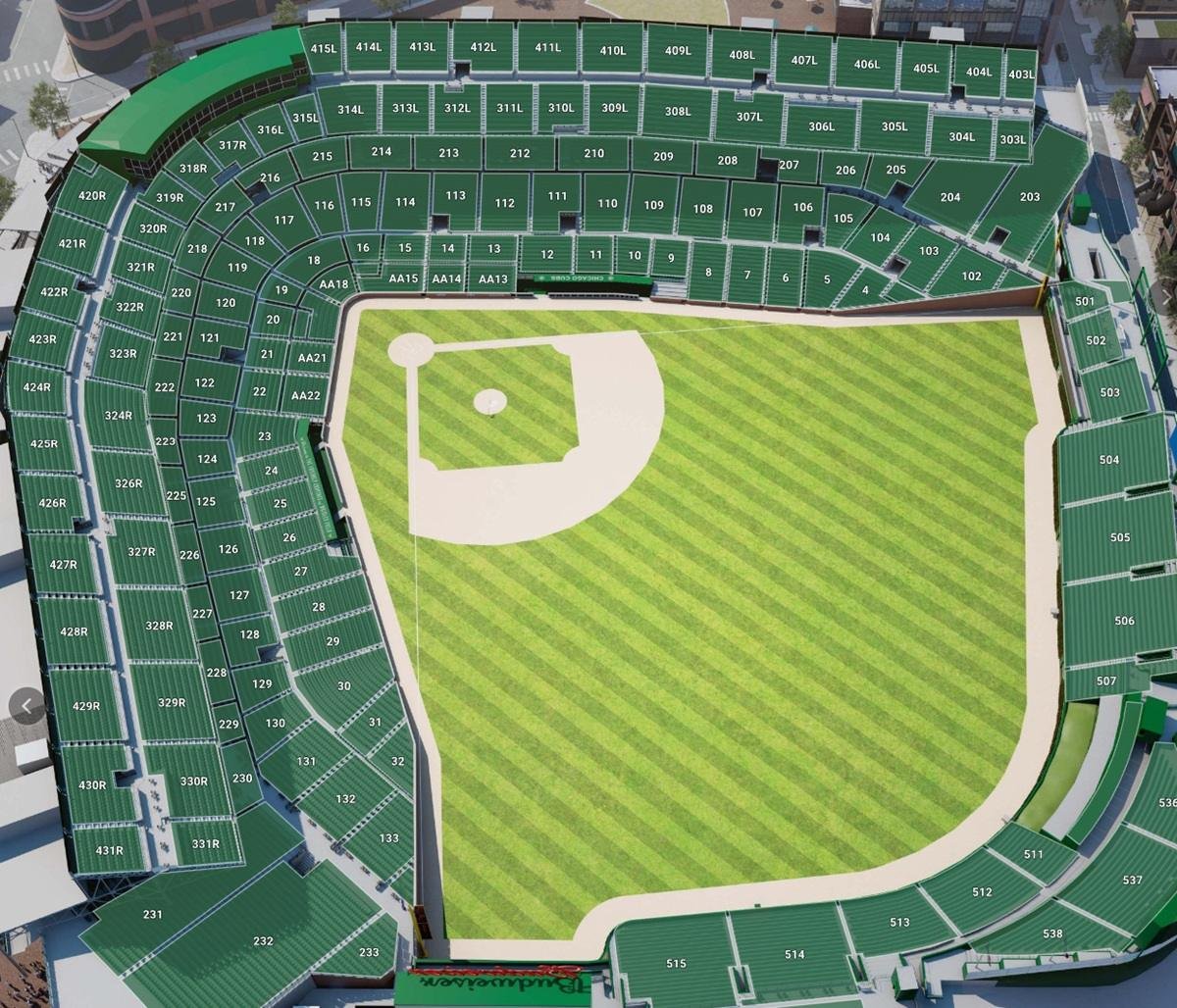 Wrigley Field Seating Plan
