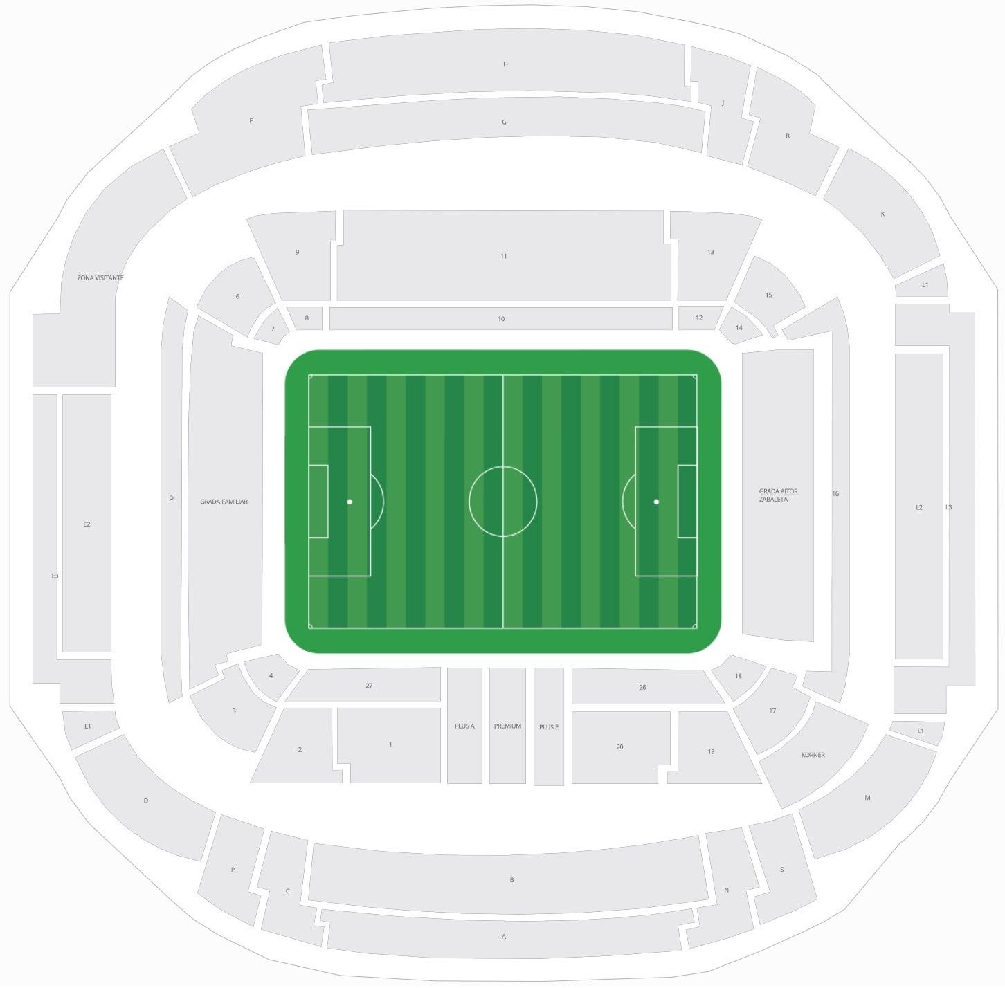 Anoeta Stadium Seating Plan