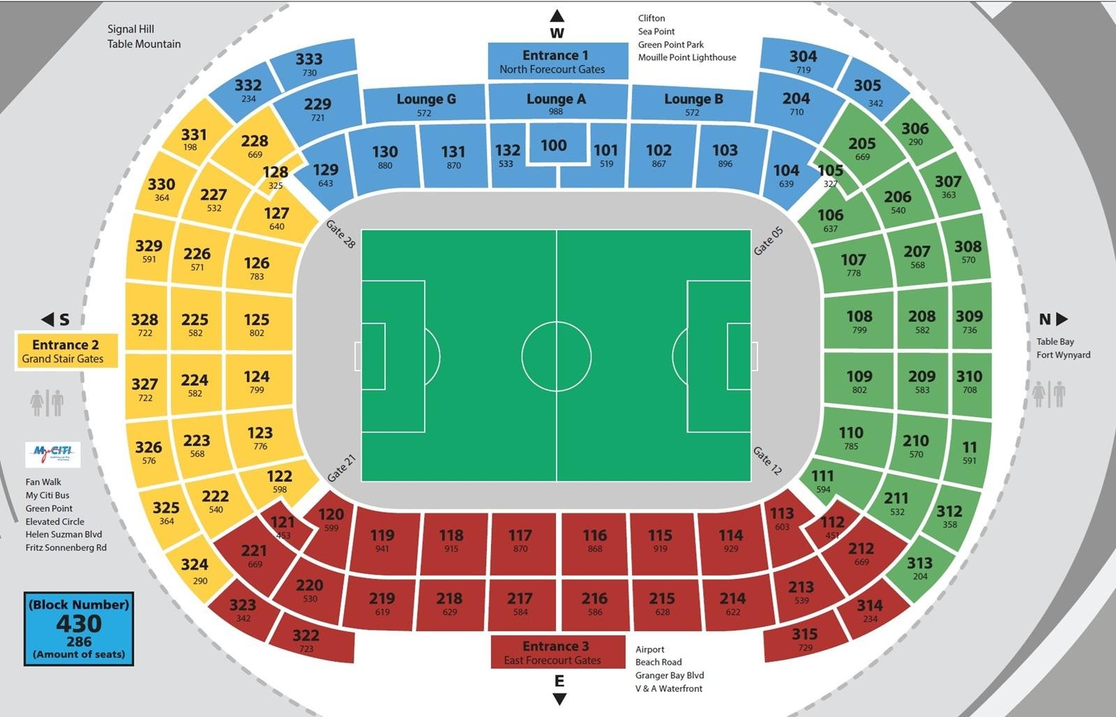 Cape Town Stadium Seating Map
