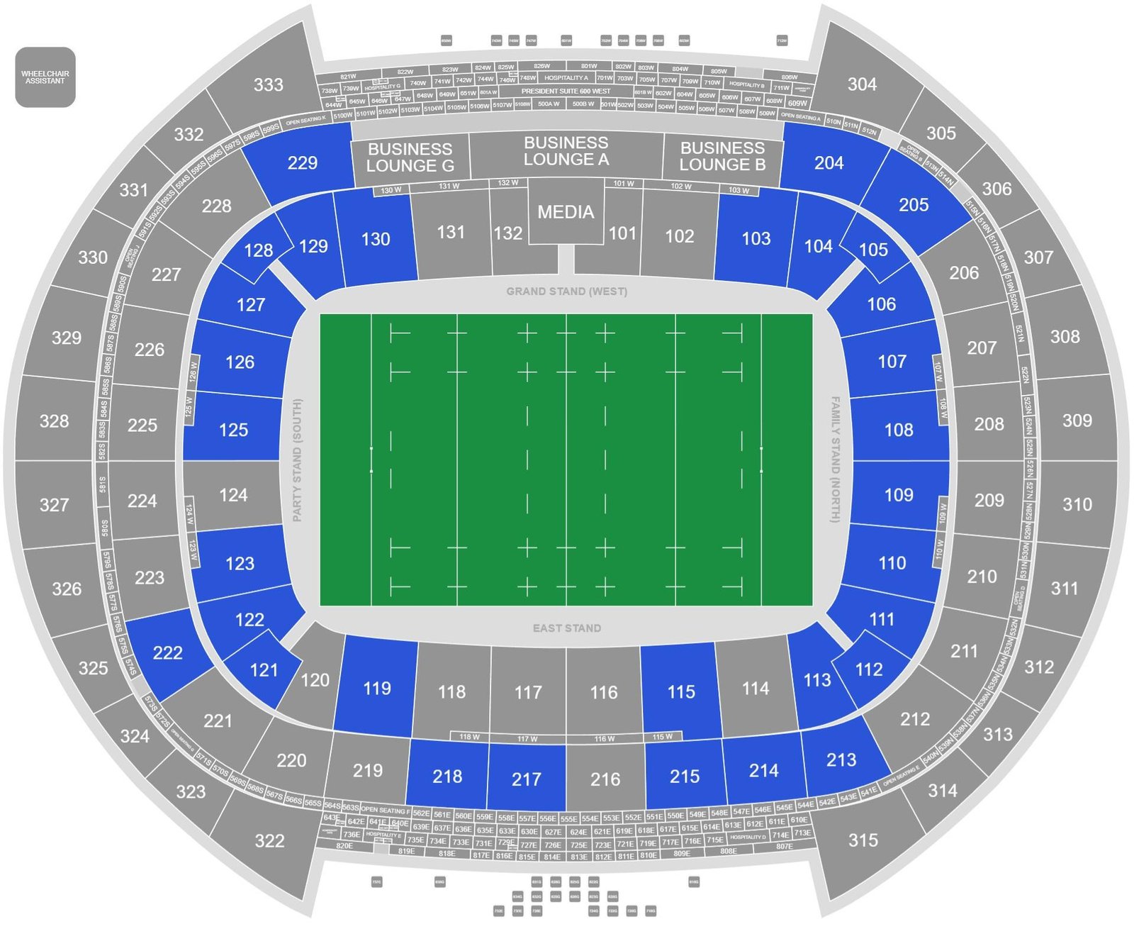 Cape Town Stadium Seating Plan Soccer and Rugby