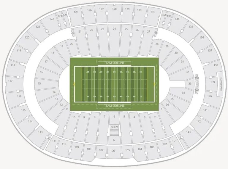 Cotton Bowl Stadium Seating Chart - Cotton Bowl Stadium Seating Chart Rows 768x571 