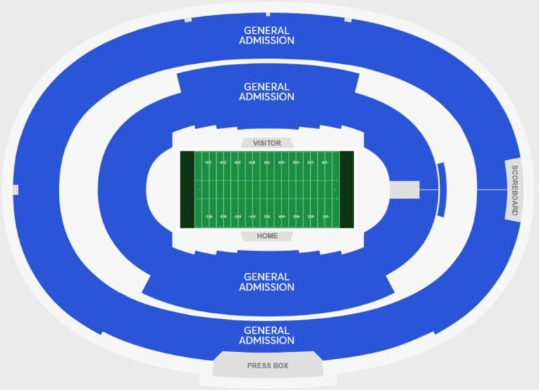 Cotton Bowl Stadium Seating Chart with Seat Numbers and Rows