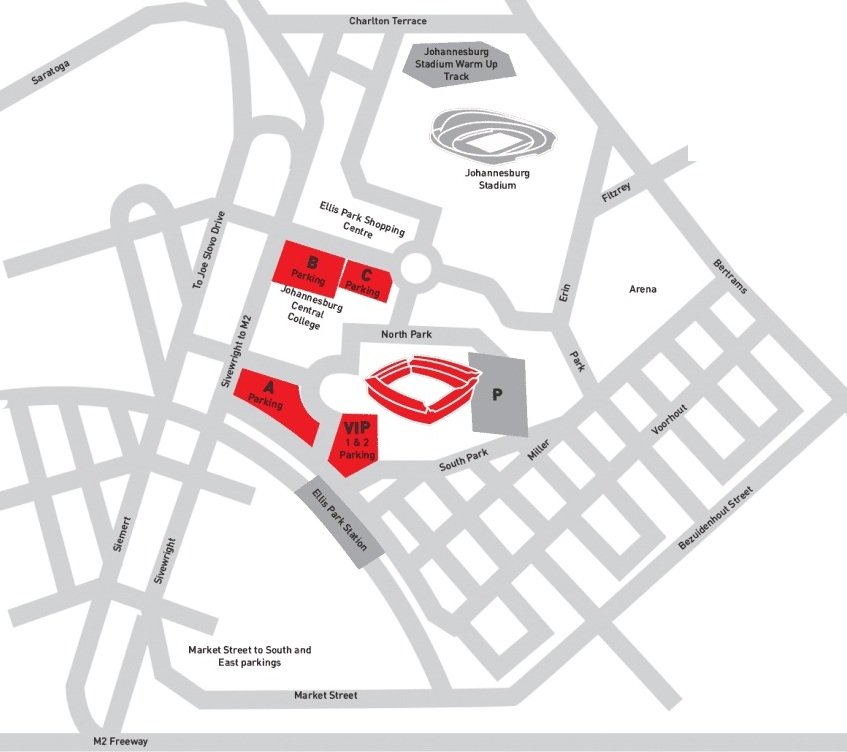 Ellis Park Stadium Layout