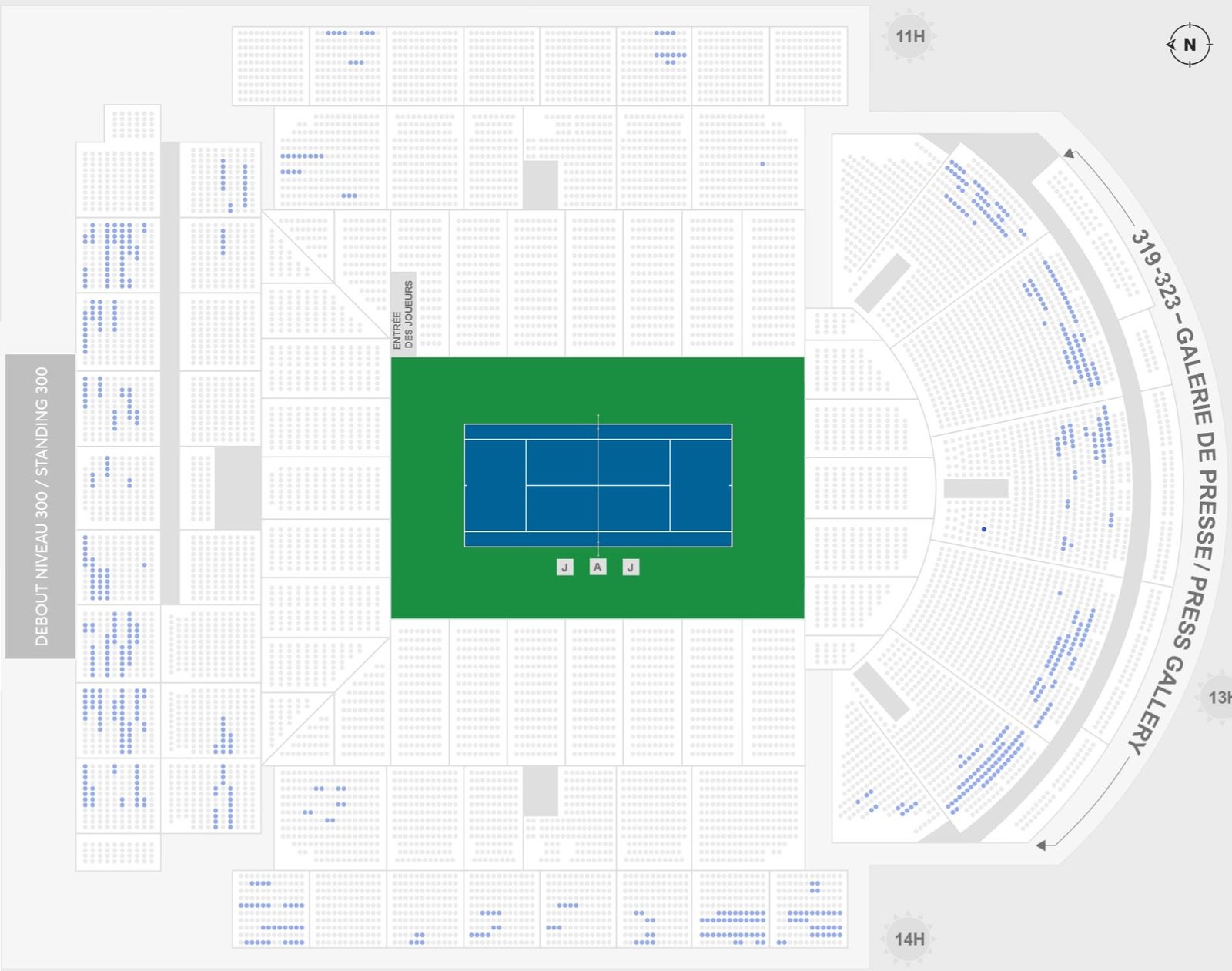 IGA Stadium Seating Map with Seat Numbers