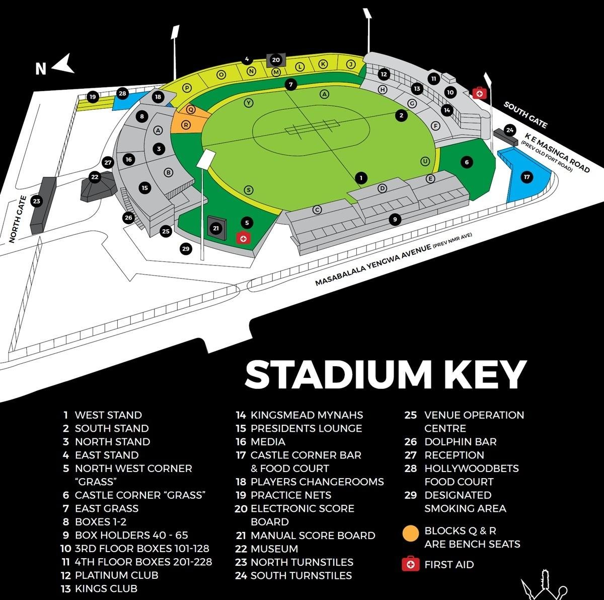 Kingsmead Cricket Ground Seating Plan