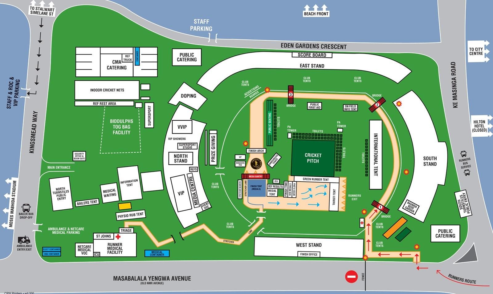 Kingsmead Cricket Stadium Seating Plan