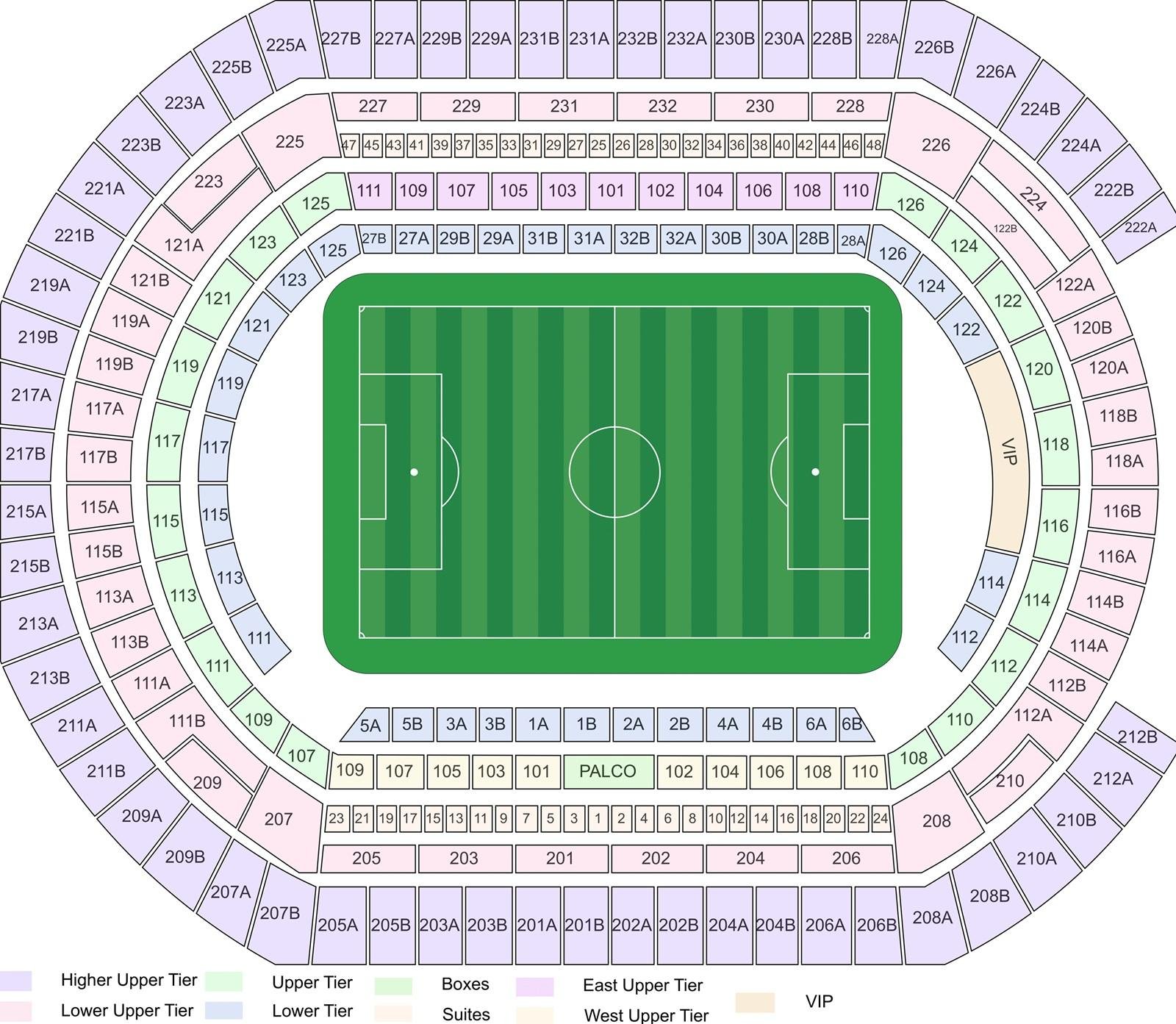 La Cartuja Stadium Seating Plan