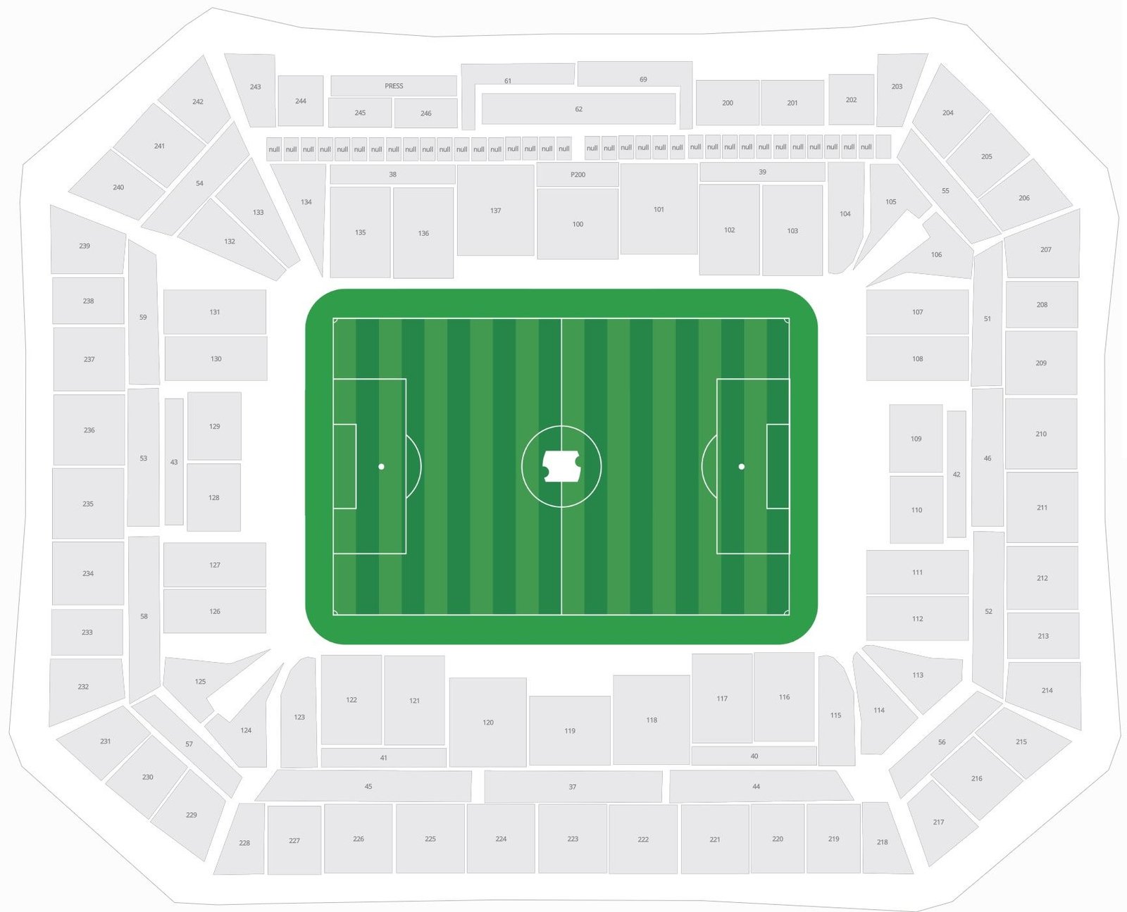 RCDE Stadium La Liga Seat Map