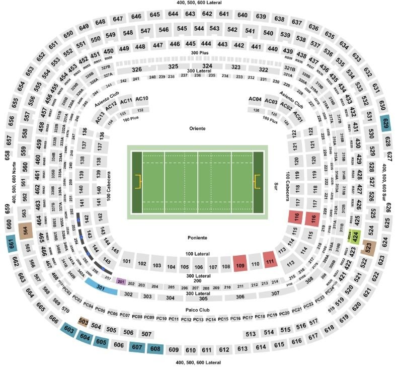 Azteca Stadium Seating Chart