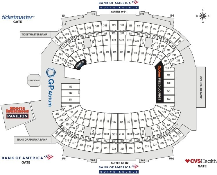 Gillette Stadium Concerts Seating Chart