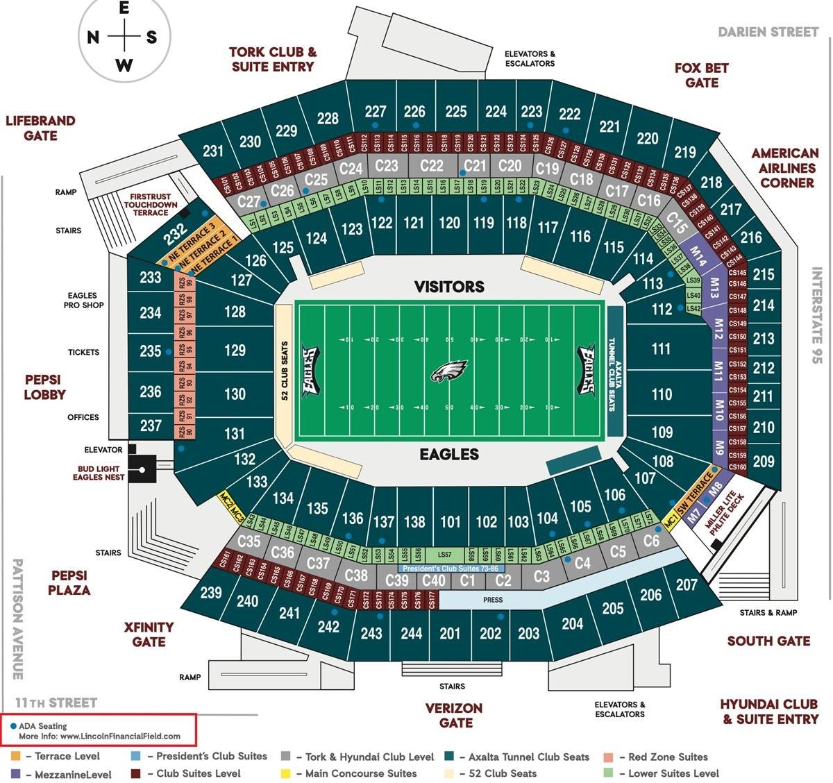 Lincoln Financial Field ADA Seating