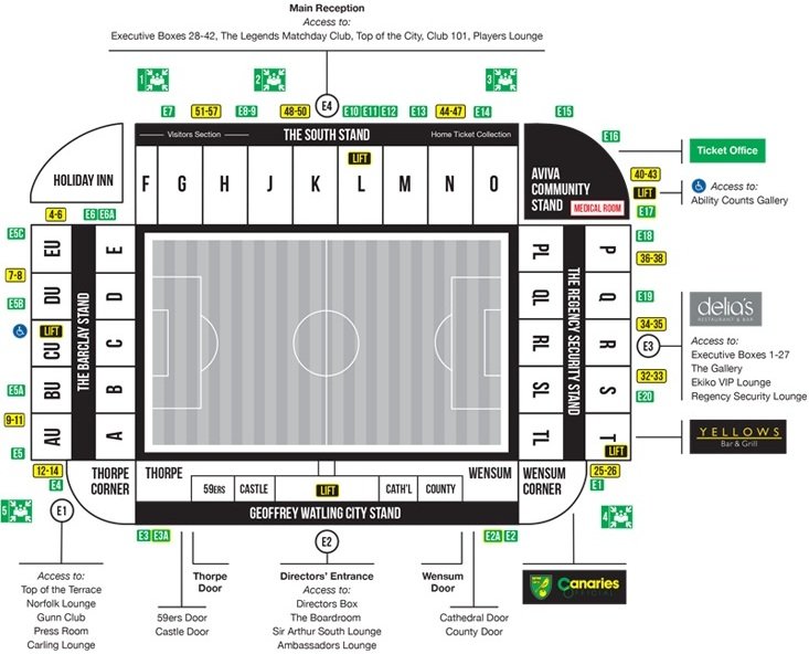 Norwich Carrow Road Seating Plan
