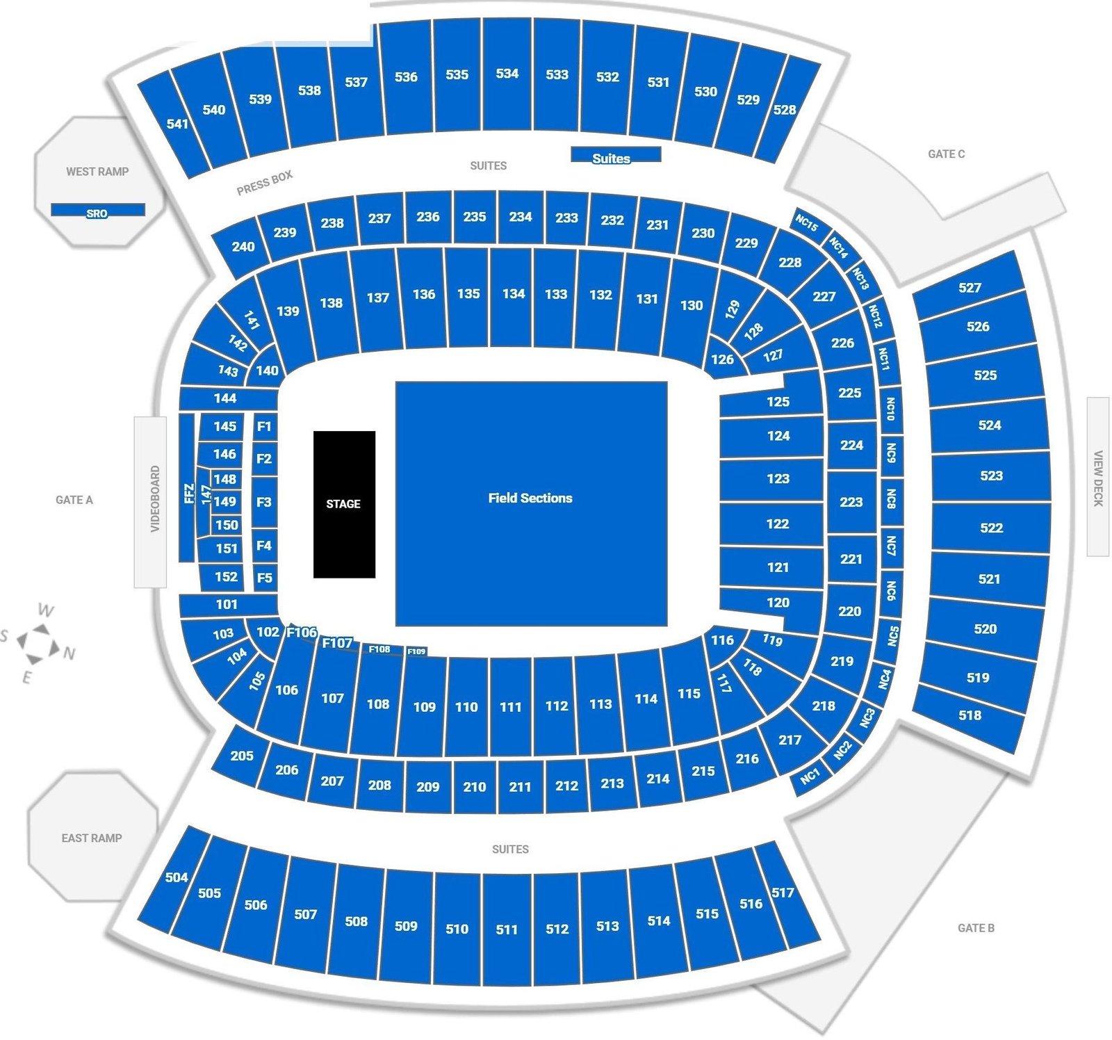 Acrisure Stadium Seating Chart for Concerts