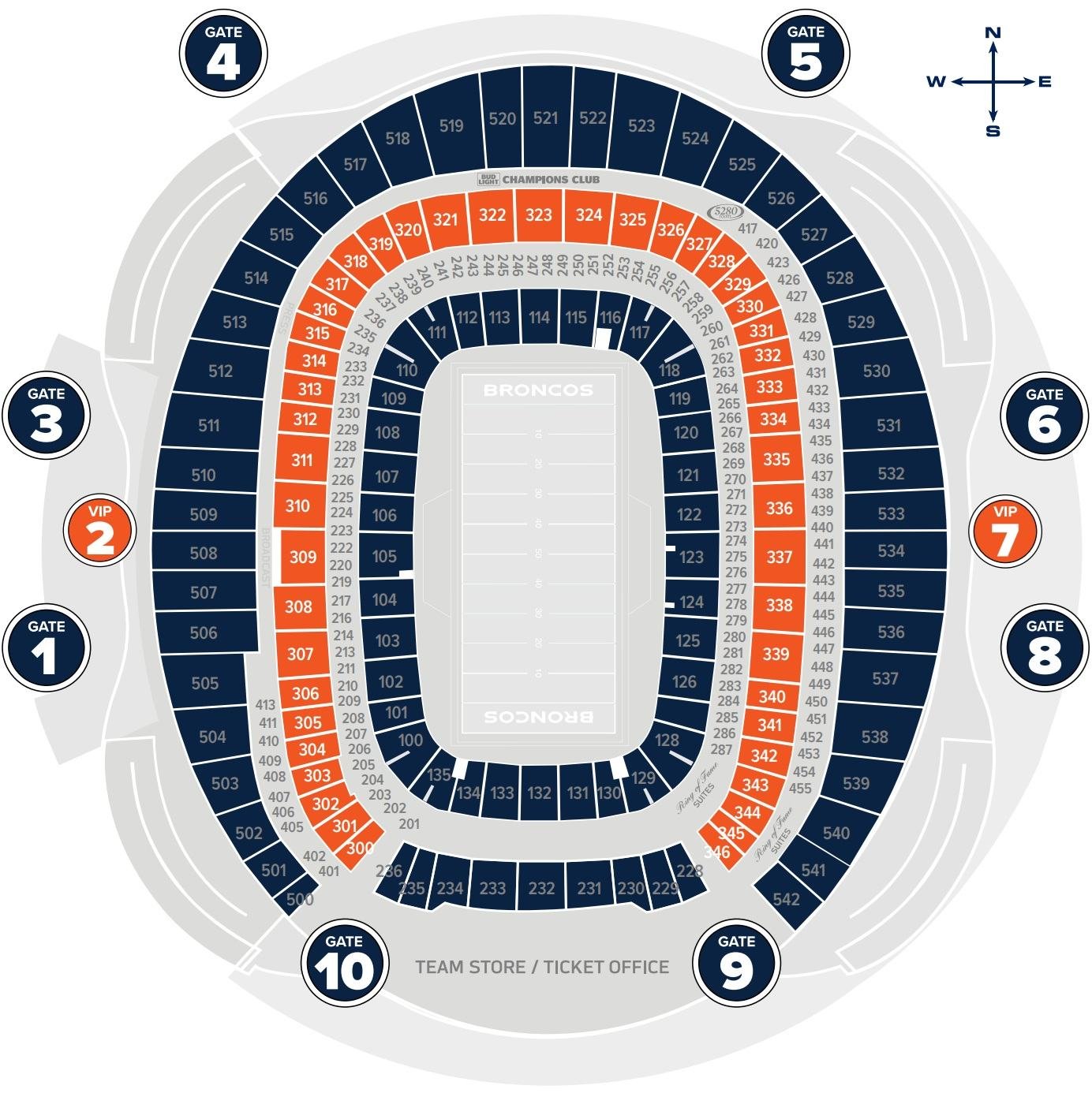 Empower Field at Mile High Seating Chart