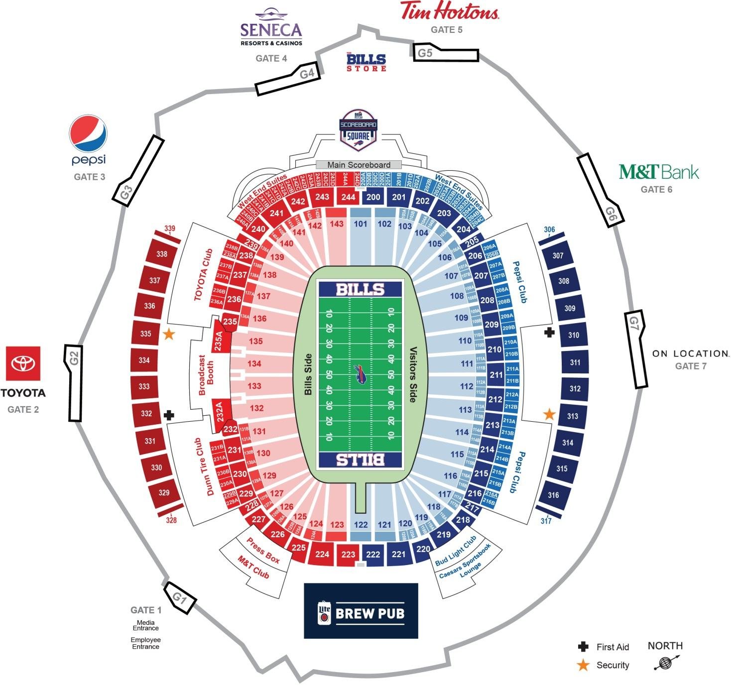 Highmark Stadium Seating Chart Layout
