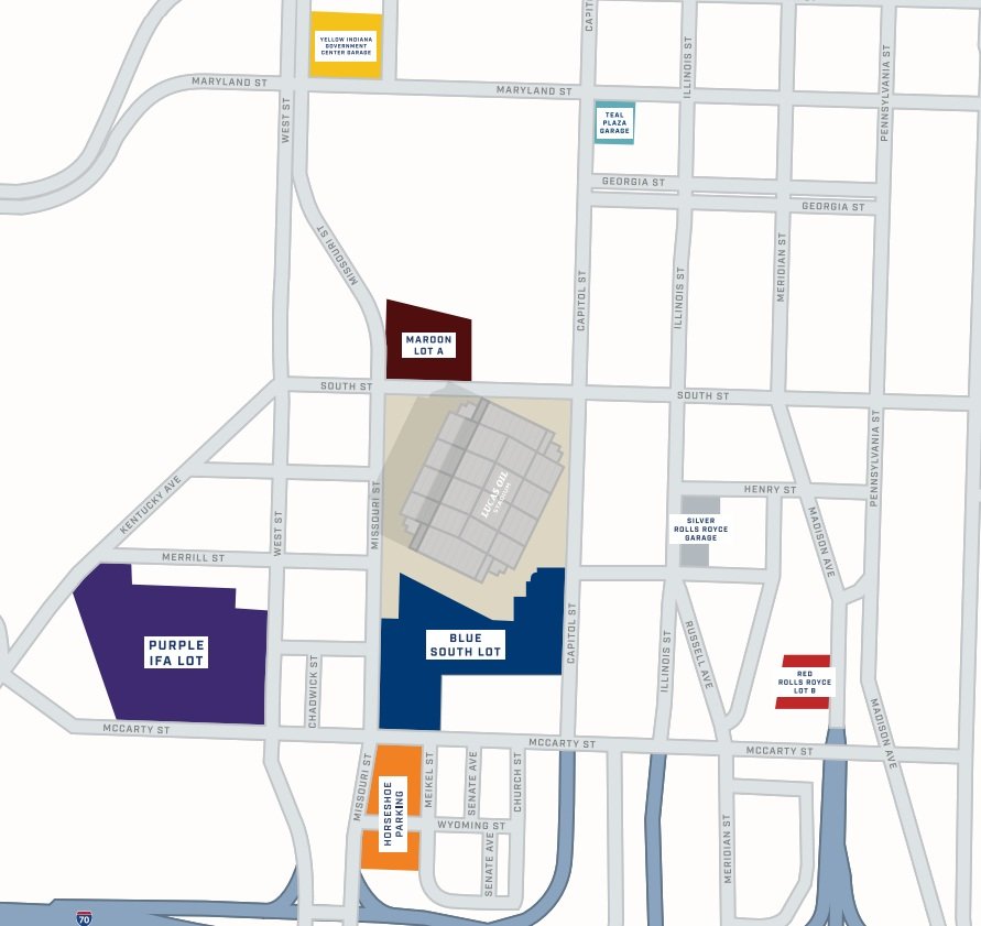 Lucas Oil Stadium Parking Map