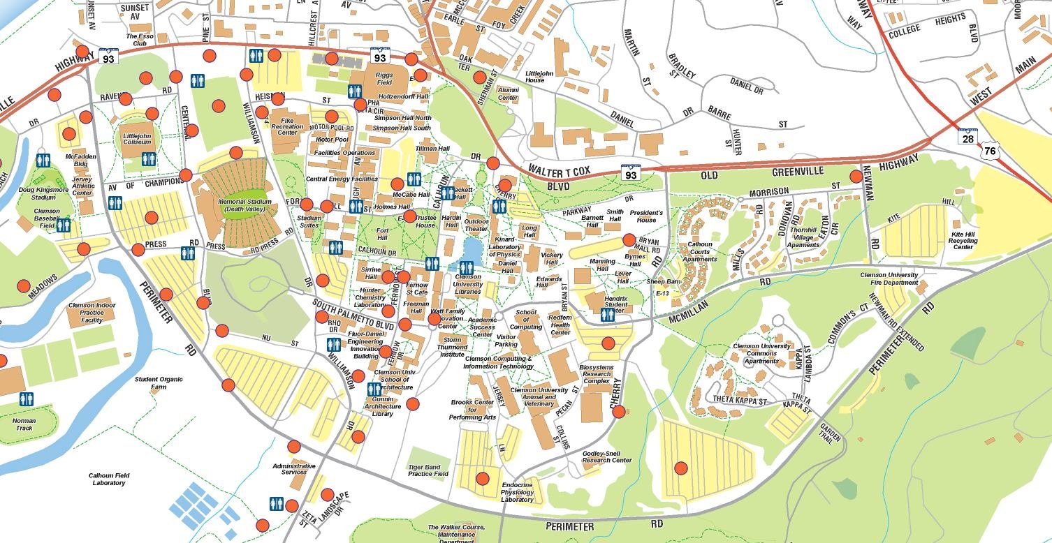 Memorial Stadium Parking Map