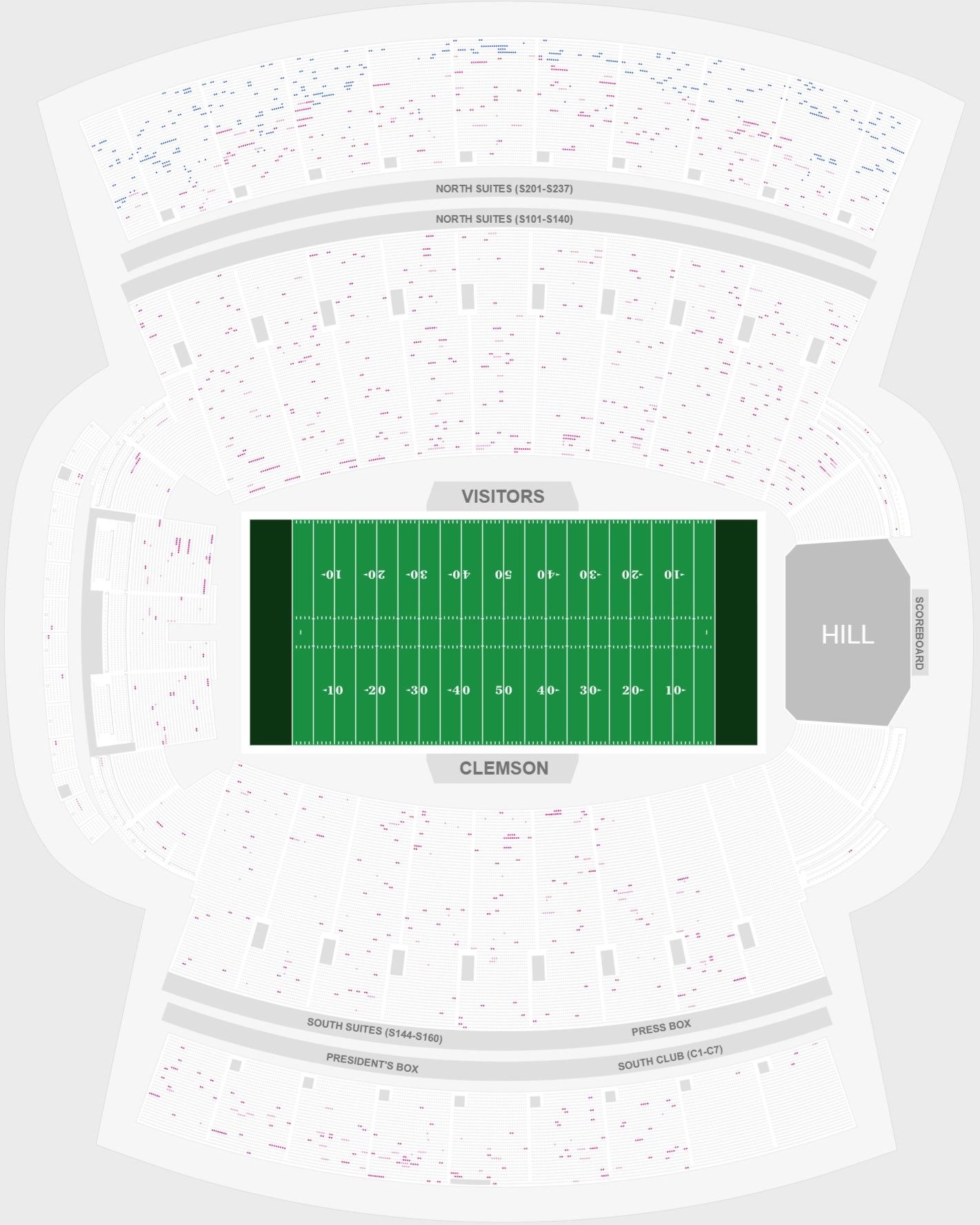 Memorial Stadium Seating Chart with Seat Numbers