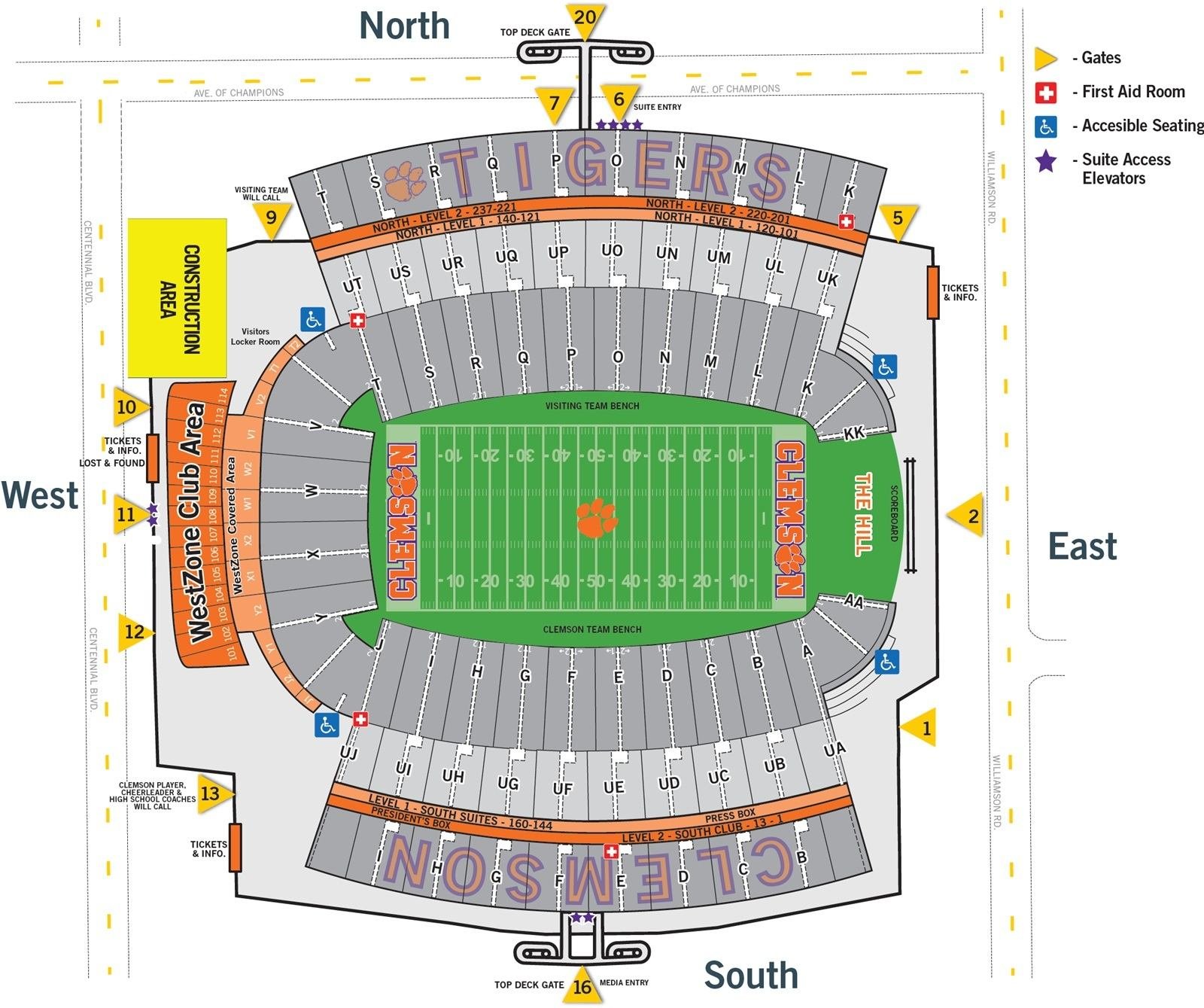 Memorial Stadium Seating Chart and Layout