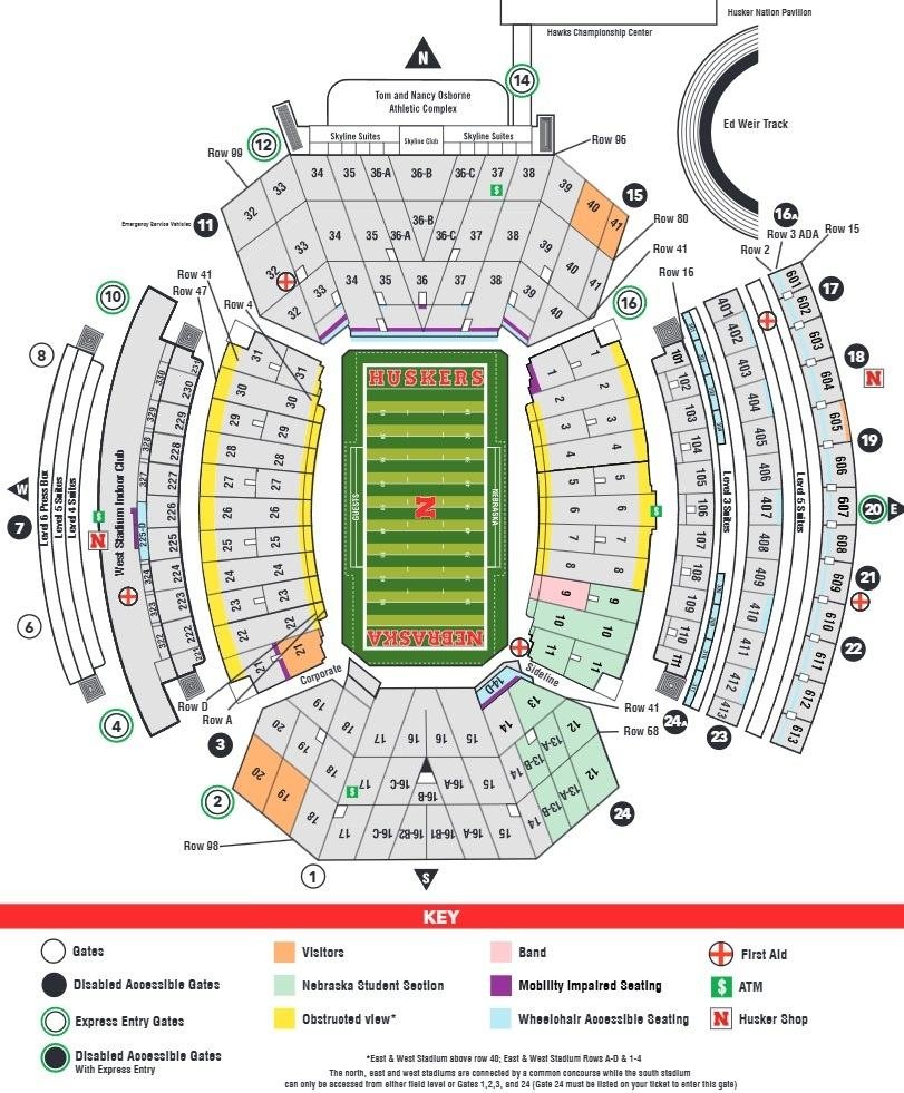 Memorial Stadium Seating Chart Layout